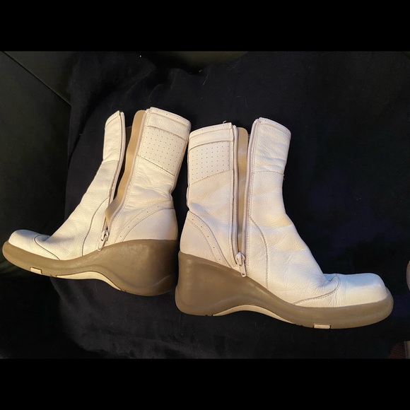 Aldo Vintage ankle booties boots beige cream real genuine leather -size 37 7 - Picture 2 of 8
